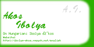 akos ibolya business card